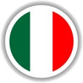 Italy flag round shape Vectors Royalty Free Stock Photo