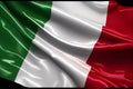 Italy flag silk. AI Generated Royalty Free Stock Photo