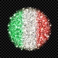 Italy flag sparkling badge