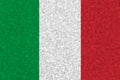 Italy flag on styrofoam texture