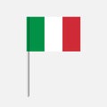 Italy flag toothpick icon. Italy flag with pole isolated Royalty Free Stock Photo