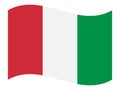 Italy flag, vector illustration. Royalty Free Stock Photo