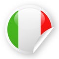 Italy Flag Vector Round Corner Paper Icon Royalty Free Stock Photo