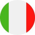 Italy Flag Vector Round Flat Icon Royalty Free Stock Photo