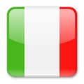 Italy Flag Vector Square Icon Royalty Free Stock Photo