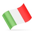 Italy Flag Vector Waving Icon Royalty Free Stock Photo