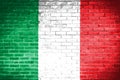 Italy flag,wall texture background Royalty Free Stock Photo