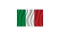 Italy flag waving vector illustration Flag icon Standard color Standard size A rectangular flag