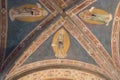 Ceiling fragment of Gothic Church Orsanmichele Florence, Tuscany, Italy