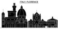 Italy, Florence architecture vector city skyline