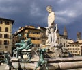 Italy. Florence city streets. Fountain of Neptune in Piazza della Signoria Royalty Free Stock Photo