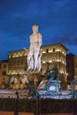 Italy,Florence, Neptune fountain. Royalty Free Stock Photo