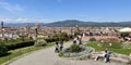 Florence, Italy - May 2023: Panoramic view of Florence from Piazzale Michelangelo in Florence, Italy