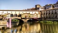 Italy,Florence, Ponte Vecchio and gallery Uffizi Royalty Free Stock Photo