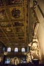 Italy,Florence,Salone of 500,Palazzo Vecchio,statue. Royalty Free Stock Photo