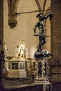 Italy,Florence, statue of Perseo of Benvenuto Cellini. Royalty Free Stock Photo