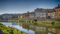 Italy,Florence, view across Arno from Uffizi Gallery Royalty Free Stock Photo