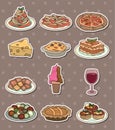 Italy food stickers