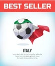 Italy football or soccer ball. Football national team.