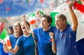 Italy football team supporter on stadium