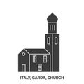 Italy, Garda, Travels Landsmark travel landmark vector illustration