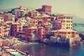 Italy, Genoa. Sea bay in the city. Royalty Free Stock Photo