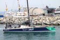 ITALY,GENOVA: Team Jajo\'s boat enters the Ocean Live Park dock-Ocean Race. June 27.2023.