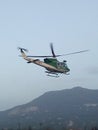 ITALY : HELICOPTER OF FIREFIGHTERS ON OPERATIONAL MISSION, IN CAMPANIA