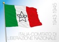 Italy, historical flag of the CNL 1943-1945