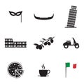 Italy icons Royalty Free Stock Photo