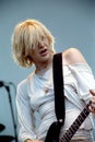 Courtney Love, guitarist and leader of the Hole during the concert Royalty Free Stock Photo