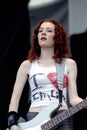 Melissa Auf der Maur , bassist of the Hole during the concert