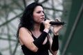 Lacuna Coil, Cristina Scabbia, during the concert