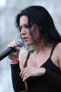 Lacuna Coil, Cristina Scabbia, during the concert Royalty Free Stock Photo