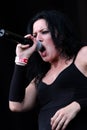 Lacuna Coil, Cristina Scabbia, during the concert