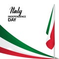 Italy Independence Day Banner With Flag Illustration