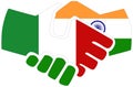 Italy - India handshake
