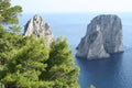 Italy. Island Capri. Rock Faraglioni