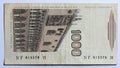 ITALY - July 1,2023 : Old Italian 1000 lire banknote.