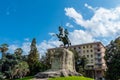 Italy, La Spezia, Monument of Giuseppe Garibaldi on the port promenade.