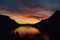 Italy, Lake Como at sunset Royalty Free Stock Photo