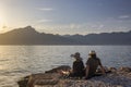 Romantic couple in a romantic place Royalty Free Stock Photo