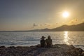 Romantic couple in a romantic place Royalty Free Stock Photo