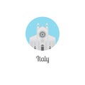 Italy landmark isolated round icon