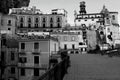 Italy Landscape - Amazing Atrani Village Black and White image Royalty Free Stock Photo