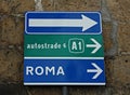 Italy, Lazio: Road Signal in Bolsena.