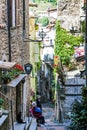 Italy. Liguria. Dolceacqua. A typical alley