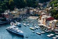 Italy. Liguria. Aerial view of Portofino