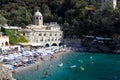 Italy. Liguria. Bay of Camogli. San Fruttuoso Abbey of Capodimonte