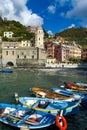 Italy. Liguria. Cinque Terre. The village of Vernazza Royalty Free Stock Photo